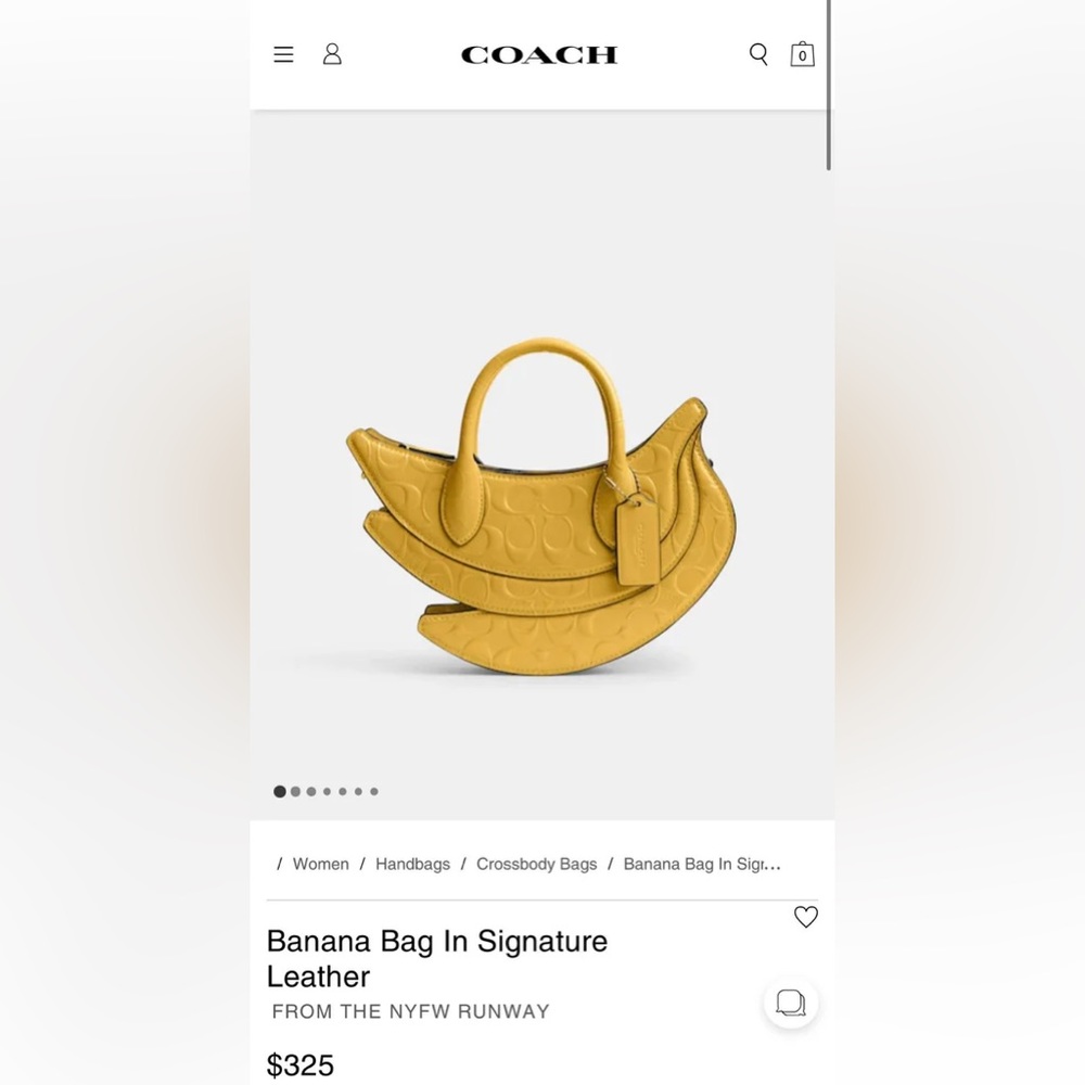 ISO COACH BANANA BAG IN SIGNATURE LEATHER